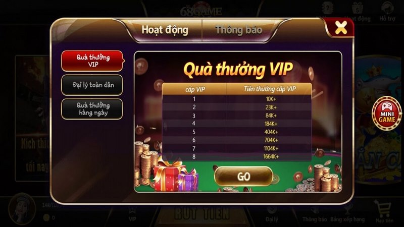 Khuyến mãi 68 Game Bài 