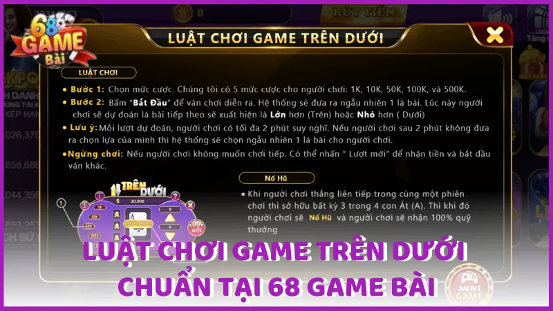 Luật chơi Game Trên Dưới